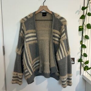 Grey cardigan sweater